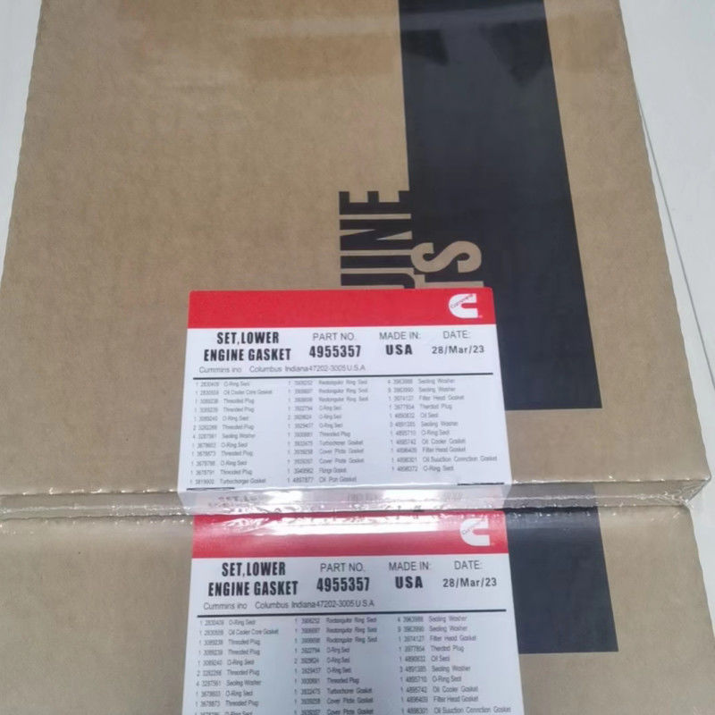 mesin cummins QSB4.5 ISB suku cadang mesin 4955357 mesin gasket gasket set bawah
