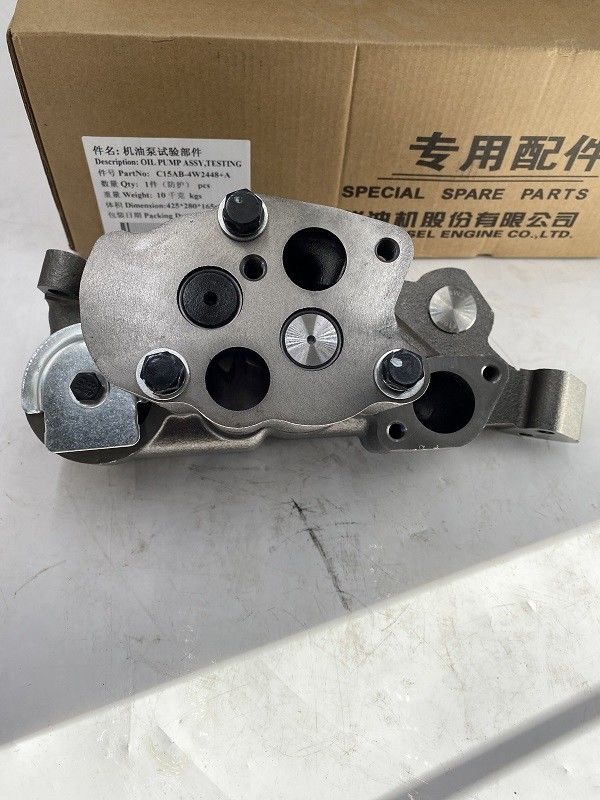 Wheel Loader Shangchai Mesin suku cadang C15AB 4W2448 Pompa Minyak Untuk Penggantian