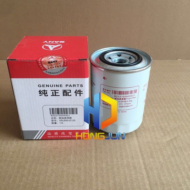 Mesin Diesel Sany Bagian Excavator, B222100000520 Elemen Filter Bahan Bakar Excavator