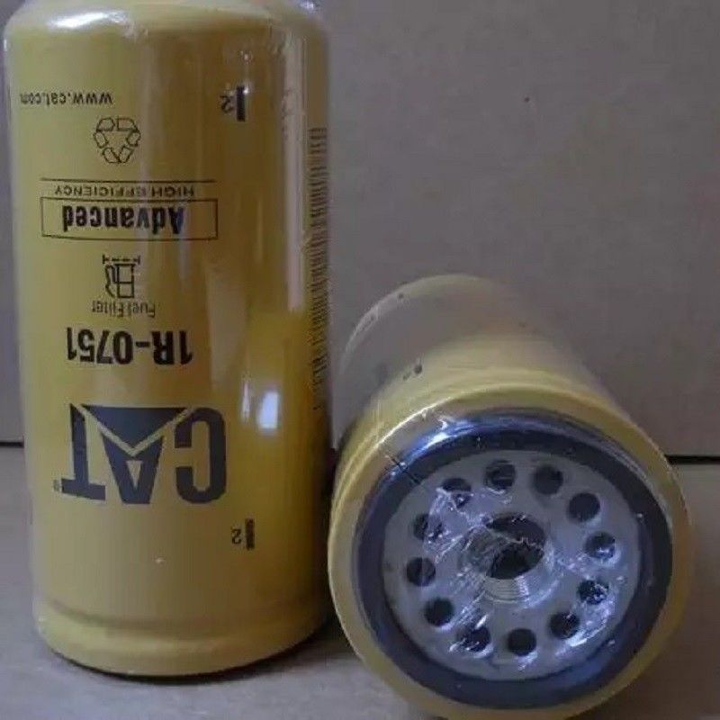 1R0751 Bagian mesin truk Caterpillar elemen Filter bahan bakar asli